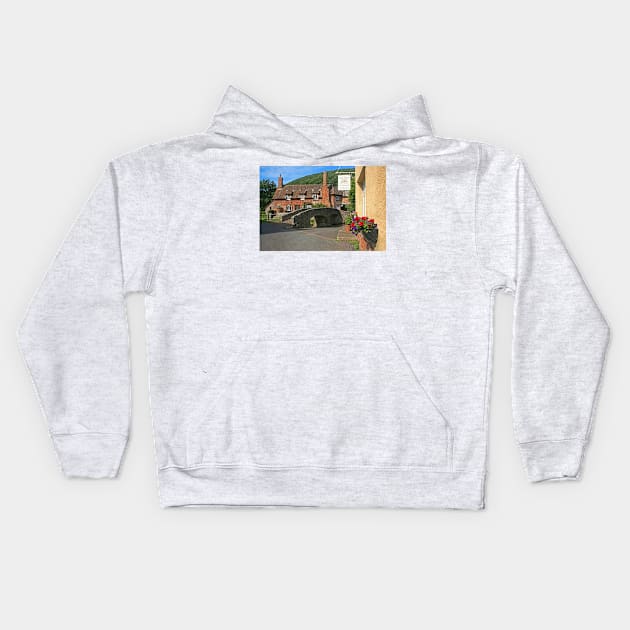 The Pack Horse Bridge, Allerford Kids Hoodie by RedHillDigital